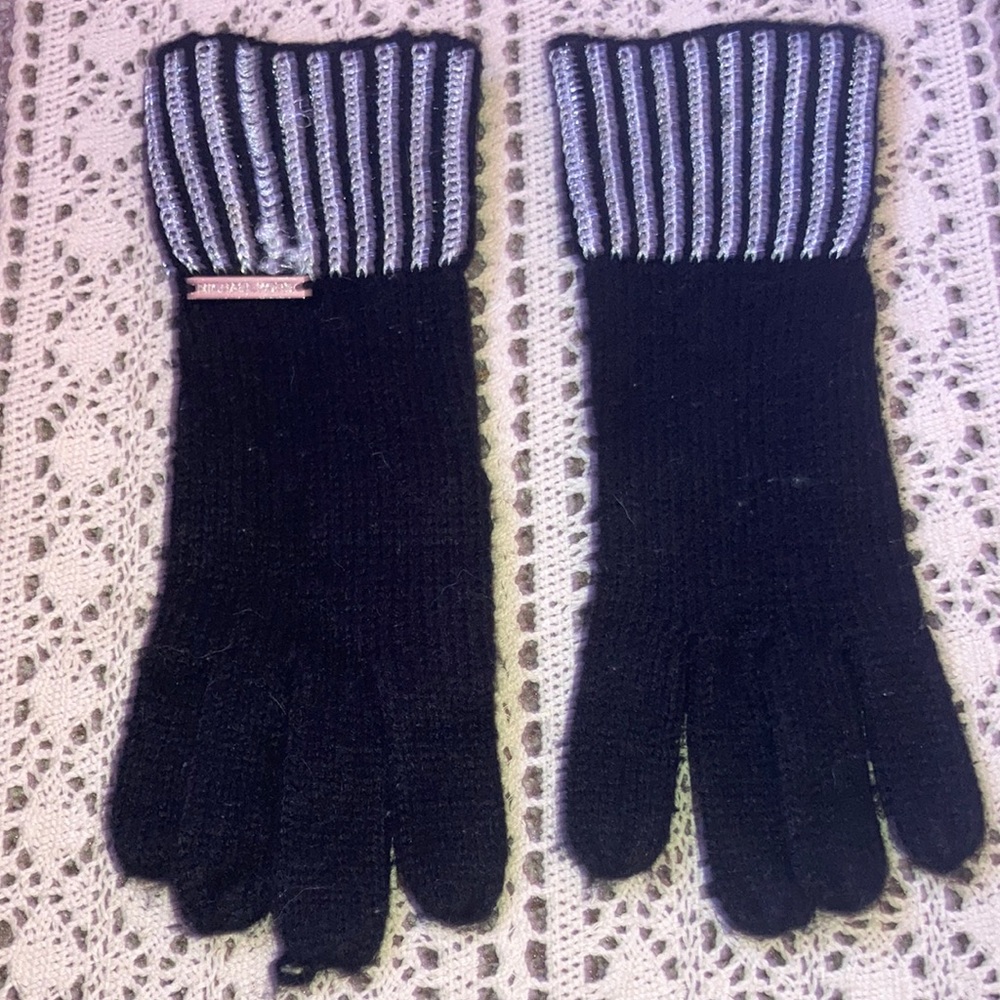 - Michael Kors Black and Silver Gloves